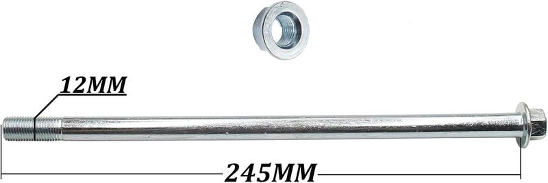 Greesp 12mm Rim Wheel Axle Bolts Swing Arm Bolt for PIT PRO Dirt ATV Quad Bike Motorcycle (AXLE LENGTH 245mm) - Image 2